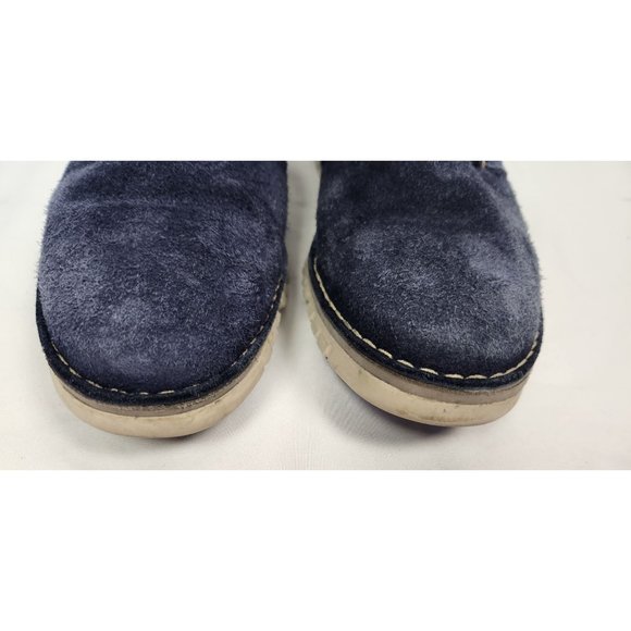 Cole Haan Men's Sz. 8.5 Navy Blue Suede Leather Chukka Lace Up Boots - Picture 3 of 9